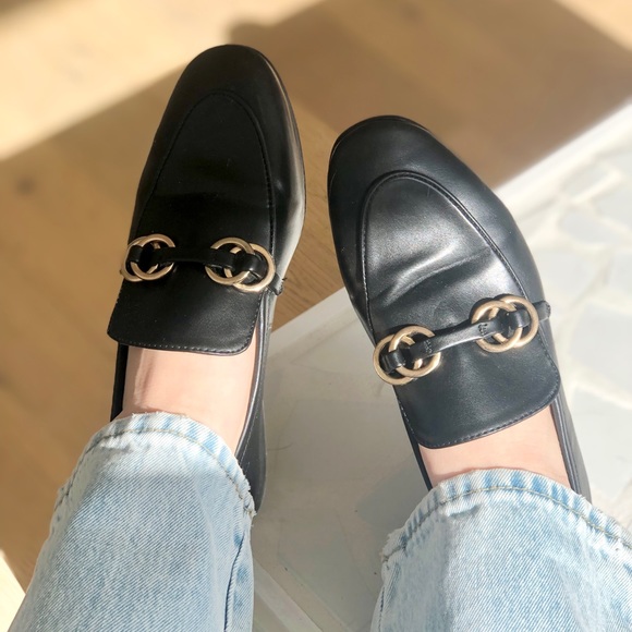 SOLD on Vinted - H&M Loafers Black & Gold Size 7 Great Condition Chic Style - Picture 3 of 7